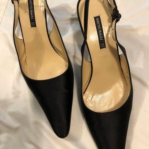 Bruno Magli pointed toe sling back heels